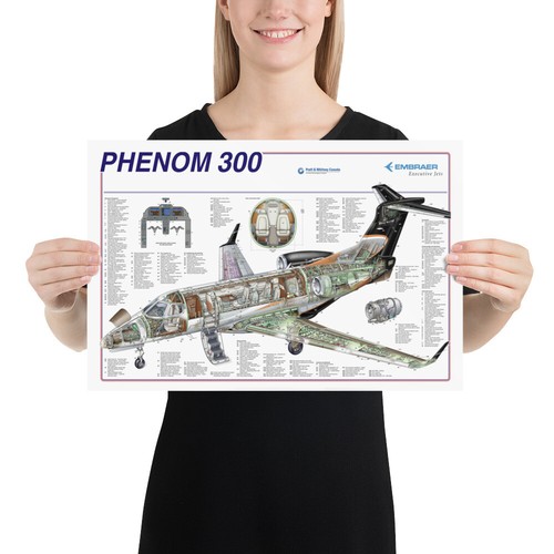 Phenom 300 cutaway poster - cutaway,